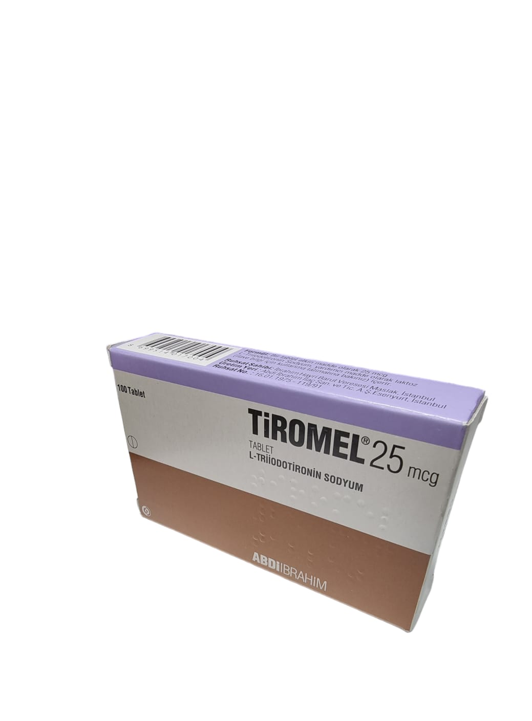 Abdi Ibrahim Tiromel T3 25 Mcg 1 Listek - 25 Tabletek