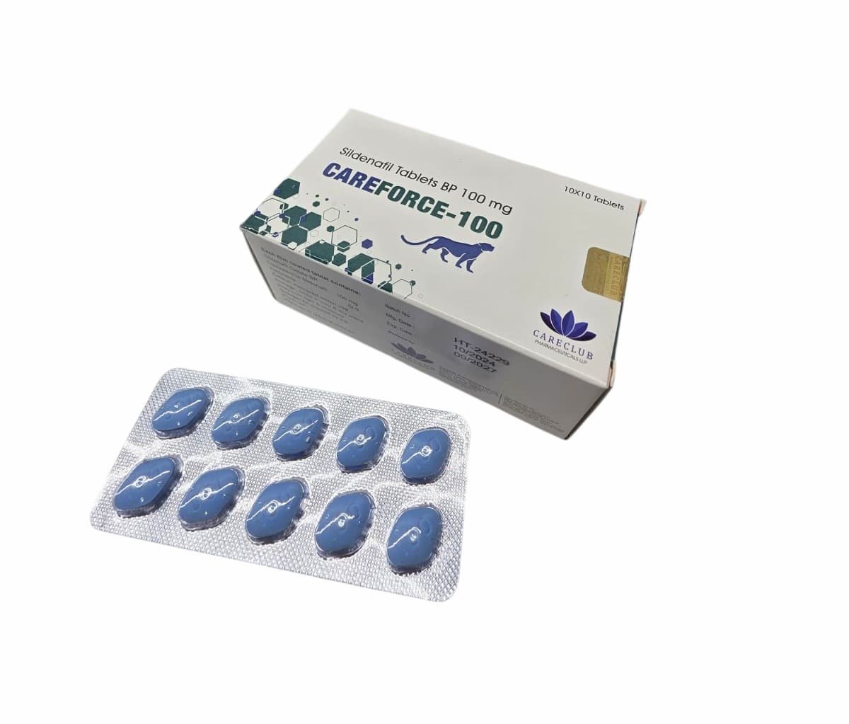 Careforce 100mg (sildenafil) - Listek 10 Tabletek