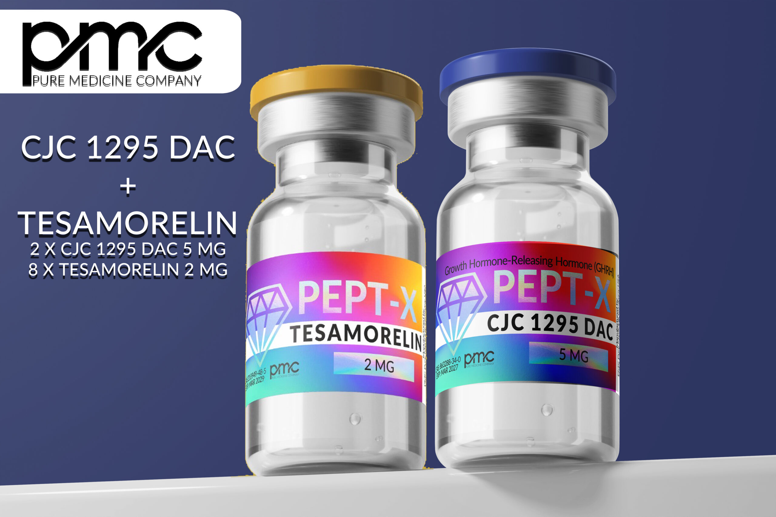 PMC Stack Dla Tych, Którzy Chcą Jeszcze Więcej! 2 X CJC 1295 DAC + 8 X TESAMORELIN Oszczędź 200 Zł !